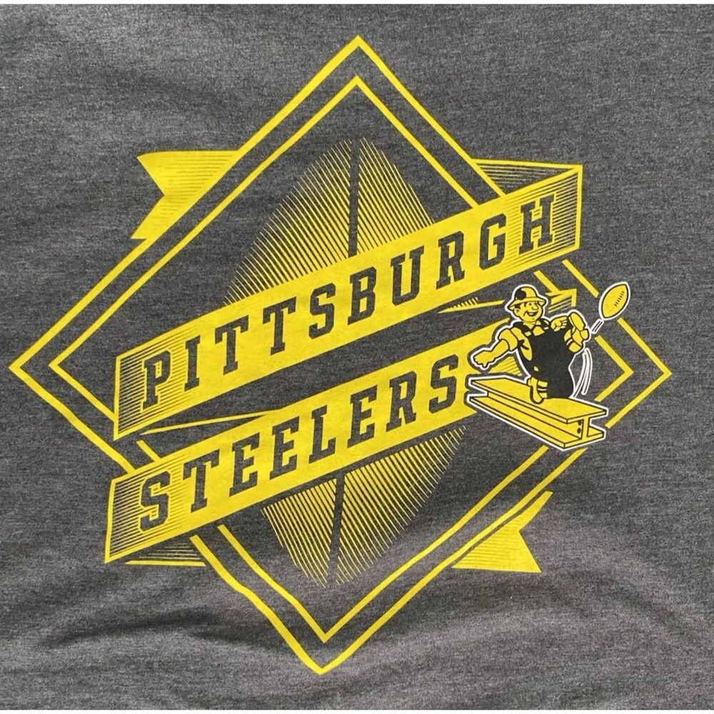 Majestic Pittsburgh Steelers Black T-Shirt Men's Size Medium - Picture 8 of 11